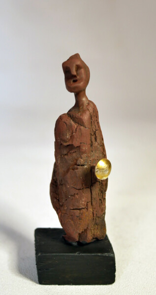 Sculpture titled "Figure -Totem 9" by Lionel Le Jeune, Original Artwork, Wood