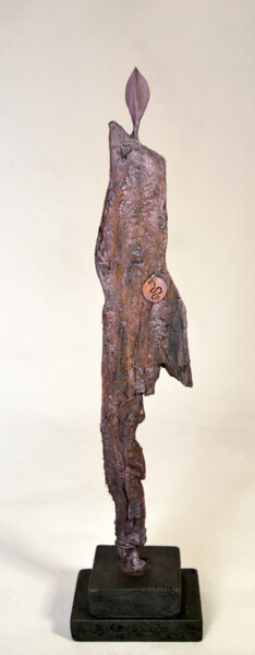 Sculpture titled "Figure -Totem 10" by Lionel Le Jeune, Original Artwork, Wood