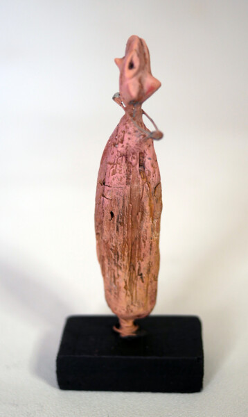 Sculptuur getiteld "Figure -Totem 11" door Lionel Le Jeune, Origineel Kunstwerk, Klei