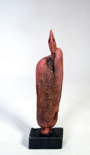 Sculptuur getiteld "Figure -Totem 13" door Lionel Le Jeune, Origineel Kunstwerk, Hout