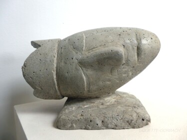 Sculptuur getiteld "The sleeping king" door Liquette-Gorbach, Origineel Kunstwerk, Beton