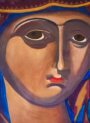 Pintura titulada "Woman in Waiting" por Lisa Trevino, Obra de arte original, Acrílico