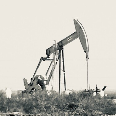 Fotografia zatytułowany „Land Oil Rig” autorstwa Lisa Trevino, Oryginalna praca, Fotografia cyfrowa