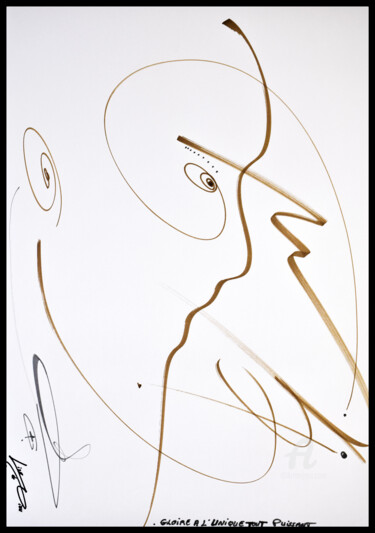 Painting titled "Le souffle Divin" by Lise Dedieu, Original Artwork, Marker