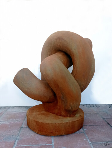 Escultura titulada "Caligrafia VIII" por Lito, Obra de arte original, Hormigón