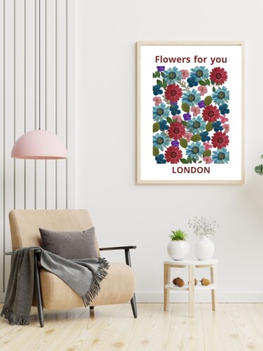 Digitale Kunst mit dem Titel "flower market" von Littletreasure2024, Original-Kunstwerk, Digitale Collage