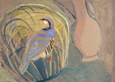 「Partridge」というタイトルの絵画 Liuba Zdorによって, オリジナルのアートワーク, アクリル