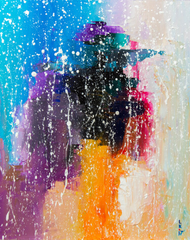 Malarstwo zatytułowany „It's raining outside” autorstwa Liubov Kuptsova, Oryginalna praca, Olej