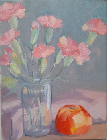 Pintura intitulada "Small bouquet" por Liudmyla Lelechenko, Obras de arte originais, Óleo
