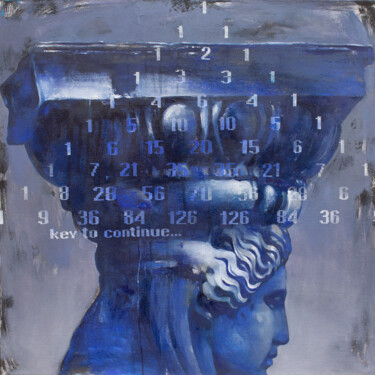 Painting titled "Caryatid" by Liudmyla Rashtanova, Original Artwork, Oil