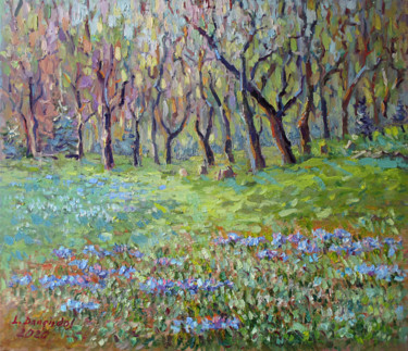 Malerei mit dem Titel "The spring has come" von Liudvikas Daugirdas, Original-Kunstwerk, Öl