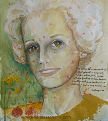 Painting titled "RUBIES AND FRECKLES…" by Livia Alessandrini, Original Artwork, Other