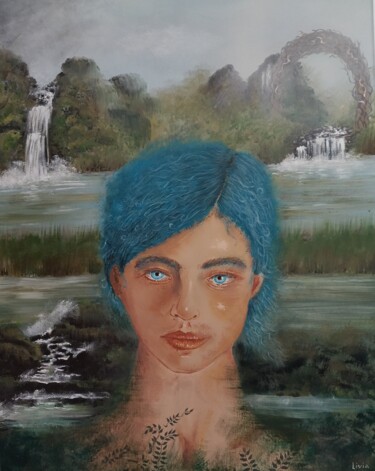 Malarstwo zatytułowany „MIGUEL” autorstwa Livia Canzi, Oryginalna praca, Olej Zamontowany na Drewniana rama noszy
