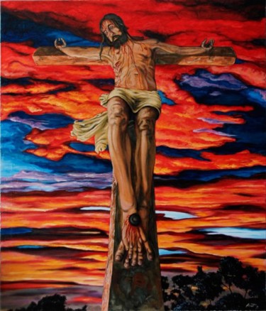 Pintura intitulada "cristo" por Si G.Livoti, Obras de arte originais