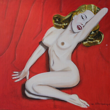 Schilderij getiteld "Marilyn Monroe" door Liza Alburquerque, Origineel Kunstwerk, Olie