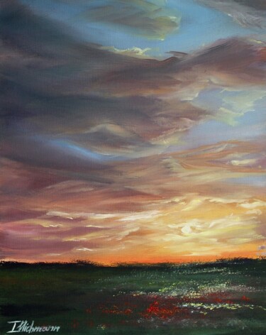 Pintura titulada "Rustic Horizon" por Liza Illichmann, Obra de arte original, Oleo Montado en Cartulina