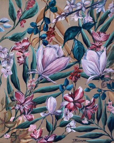 Malarstwo zatytułowany „Harmony in Bloom” autorstwa Liza Illichmann, Oryginalna praca, Olej Zamontowany na Karton