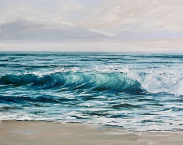 Painting titled "Tranquility" by Liza Illichmann, Original Artwork, Oil Mounted on Wood Stretcher frame
