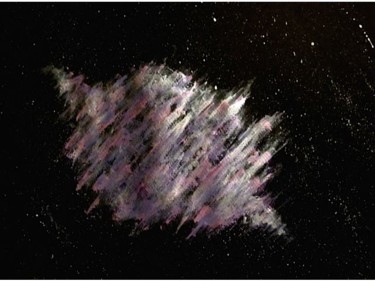 Peinture intitulée "Silvery Nebula, abs…" par Liza Peninon, Œuvre d'art originale, Acrylique