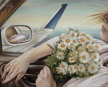 Painting titled "Wind wandering" by Liza Rei, Original Artwork, Oil