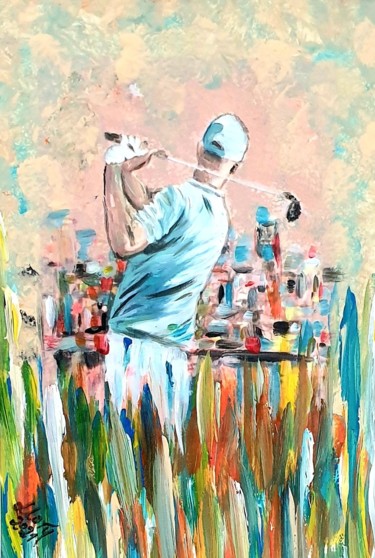 Pittura intitolato "Golfista" da Llory Czarnecka, Opera d'arte originale, Acrilico