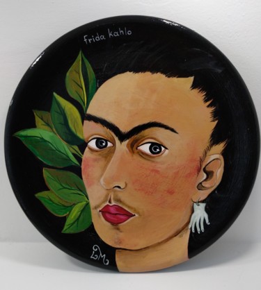 Schilderij getiteld "Frida Kahlo" door Lilian Manolakaki/ Lm Artist, Origineel Kunstwerk, Acryl