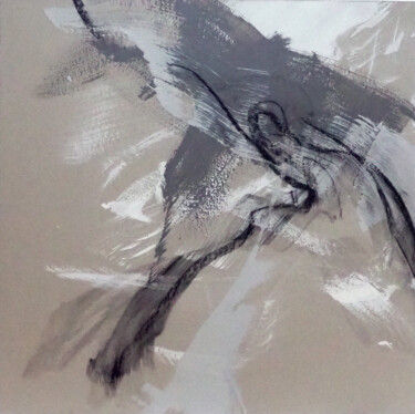 Картина под названием "Presque gris - 3" - Ln Le Cheviller, Подлинное произведение искусства, Акрил