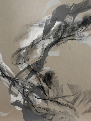 Картина под названием "Presque gris - 9" - Ln Le Cheviller, Подлинное произведение искусства, Акрил