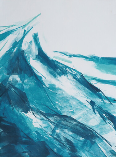 Impressões e gravuras intitulada "Surface de la mer -…" por Ln Le Cheviller, Obras de arte originais, Monotipo