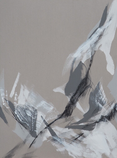 Картина под названием "Presque gris - 11" - Ln Le Cheviller, Подлинное произведение искусства, Акрил