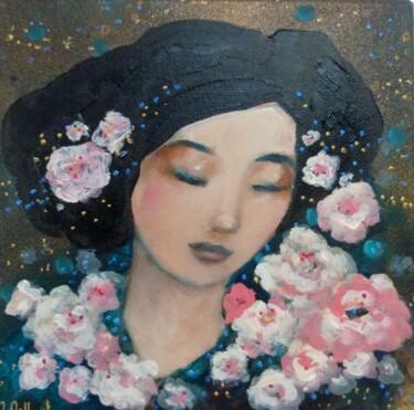 Peinture intitulée "Dans un vent fleuri" par Loetitia Pillault, Œuvre d'art originale, Acrylique