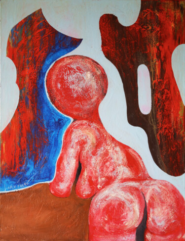 Peinture intitulée "N° 316 - Femme nue" par Loïc Frère, Œuvre d'art originale, Acrylique Monté sur Châssis en bois