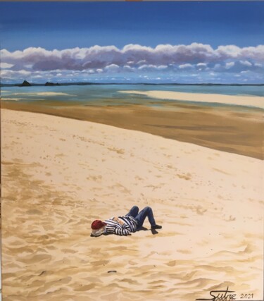 Schilderij getiteld "de la solitude à la…" door Loic Sutre, Origineel Kunstwerk, Acryl