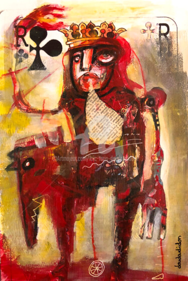Pintura titulada "Roi de trèfle cador" por Loic Tarin (Doudoudidon), Obra de arte original, Acrílico