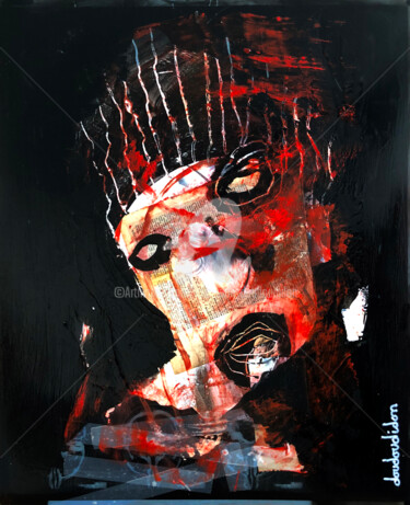 Painting titled "Human Radiography F…" by Loic Tarin (Doudoudidon), Original Artwork, Acrylic
