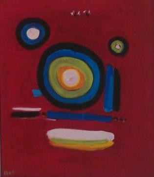 Painting titled "Escargot et Mouches" by Loic Larguier, Original Artwork