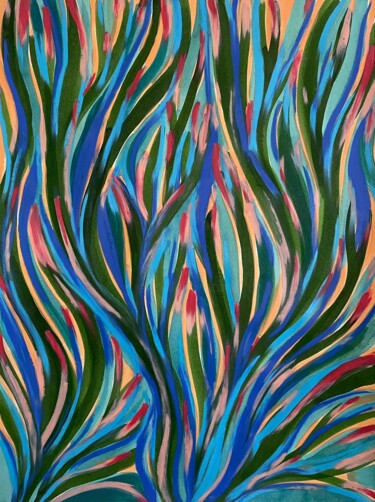 Malerei mit dem Titel "Seaweed garden" von Lonidia, Original-Kunstwerk, Acryl
