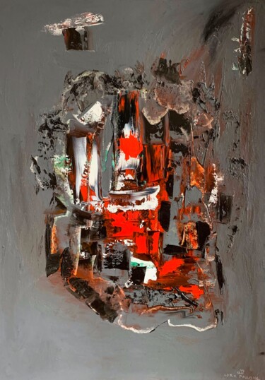 Peinture intitulée "Pairing  abstract o…" par Lora Pavlova, Œuvre d'art originale, Huile