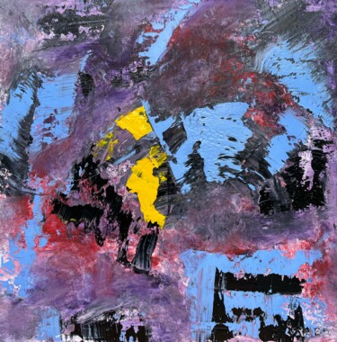 Peinture intitulée "Square8 abstract oi…" par Lora Pavlova, Œuvre d'art originale, Huile