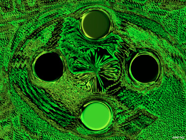 Digital Arts titled "The Green Galaxxxy" by Lord Faz, Original Artwork, Digital Painting