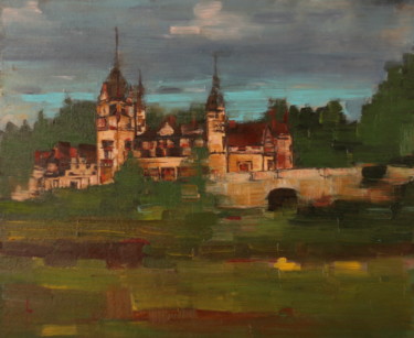 "Peles castle" başlıklı Tablo Lorena Iavorschi tarafından, Orijinal sanat, Petrol