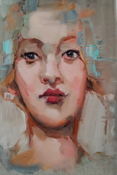 Painting titled "Face U" by Lorena Iavorschi, Original Artwork, Oil