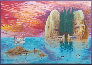 Painting titled "Territoire violé" by Lorenz, Original Artwork, Acrylic