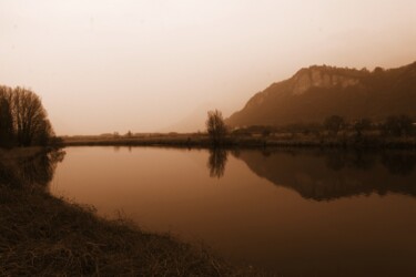 Photography titled "paesaggio sul fiume…" by Lorenzo Corti, Original Artwork, Digital Photography