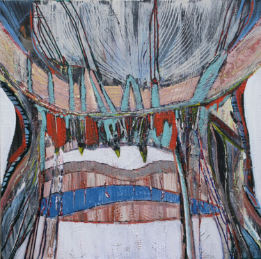 Картина под названием "Tribal" - Loretta Kaltenhauser, Подлинное произведение искусства, Акрил Установлен на Деревянная рама…