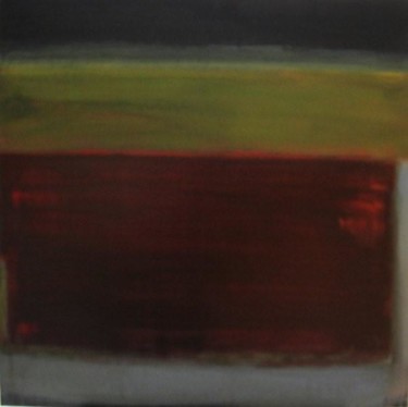 Malerei mit dem Titel "rectangle bleu jaun…" von Martine Swynghedauw, Original-Kunstwerk, Öl