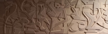 「Bas relief: Paréido…」というタイトルの彫刻 Louis Marieによって, オリジナルのアートワーク, ウッド その他の剛性パネルにマウント