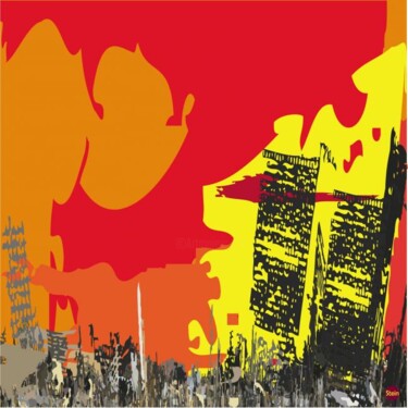 Arts numériques intitulée "11 septembre 2001" par Louis Stein, Œuvre d'art originale, Peinture numérique