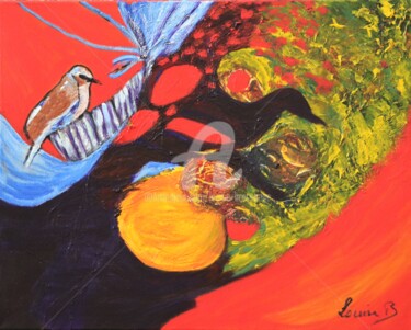 「Regard de l'oiseau」というタイトルの絵画 Louise Bressangeによって, オリジナルのアートワーク, アクリル