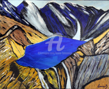Painting titled "lac-de-montagne.jpg" by Louise Bressange, Original Artwork, Oil